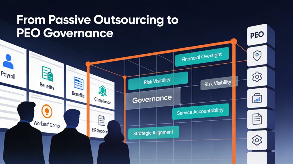 PEO governance lives in six domains. If your leadership team is not reviewing them quarterly, you are not governing. You are hoping. Here is the fix.