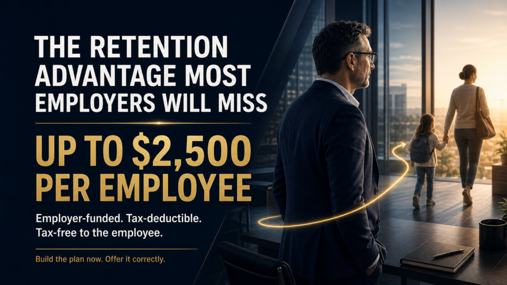 The retention advantage most employers will miss: employers can contribute up to $2,500 per employee to a Trump Account, tax-deductible for the employer and tax-free to the employee